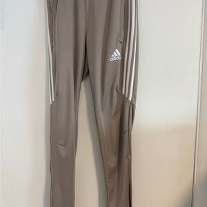 Adidas Originals Taupe Joggers with White Stripes